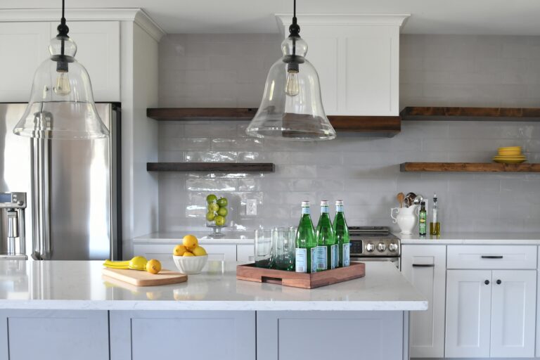 Open-concept kitchen in a new home