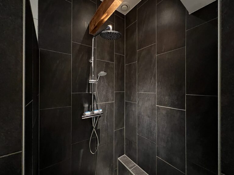 Shower in a modern bathroom