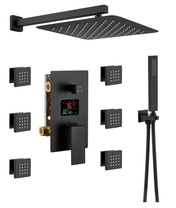 Digital shower control panel