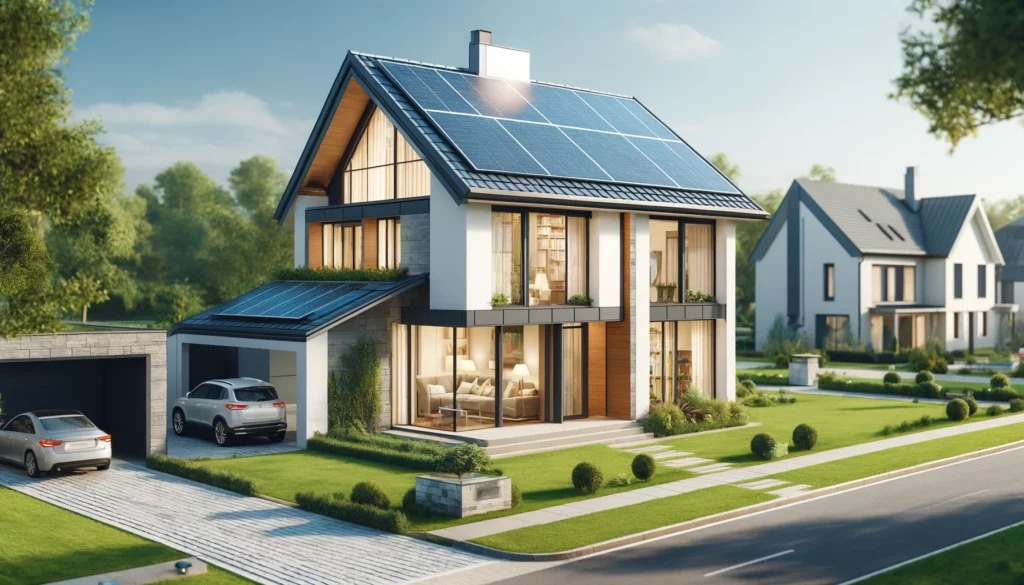 modern home solar panels